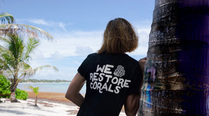 we restore corals black tee humans4reefs